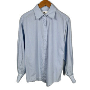 Saks Fifth Avenue Blue White Checkered Button-Up Shirt Size 10 Professional